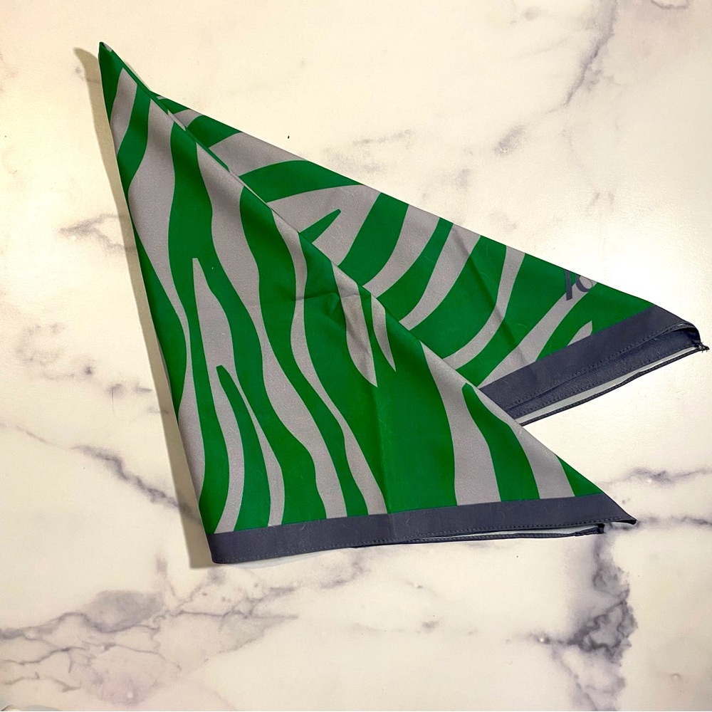 Square soft crepe zebra scarf